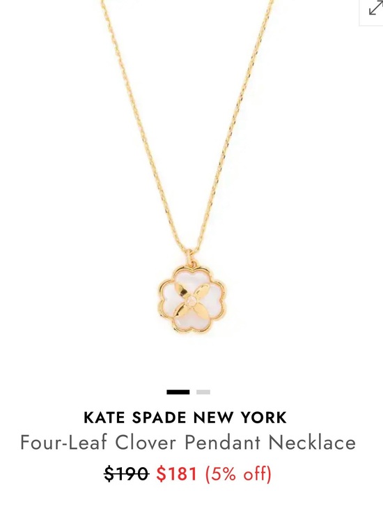 kate spade Jewelry - Kate Spade Four-Leaf Clover Pendant Necklace in Gold tone. NWT. 18” w/extender.